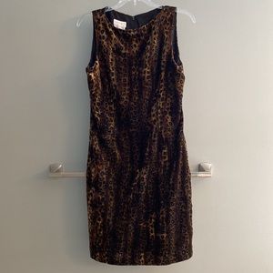 Liz Claiborne Sleeveless Leopard Print Dress Size 12